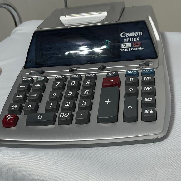 Canon MP-11DX 12 Digit 2 Color Desktop Printing Adding Machine Calculator - Picture 8 of 9